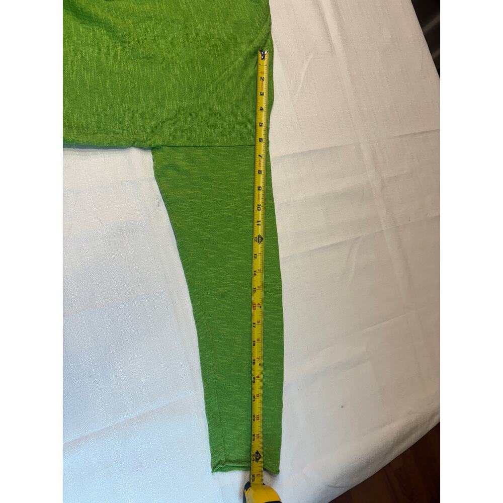 Eileen Fisher Women's Lime Green Linen/Cotton Slub Vneck Sweater Size XL - Picture 7 of 10